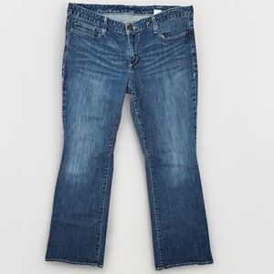 Eddie Bauer Jeans Womens 14S Blue Curvy Fit Bootcut Mid Rise Stretch Denim